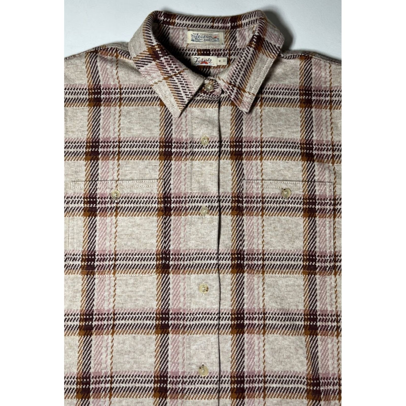 Faherty Faherty Women's Legend Sweater Shirt Plaid M Brown Long Sleeve Button Up Casual Workwear Turf City Designer Womens Size M / US 6-8 / IT 42-44 - 4 Thumbnail