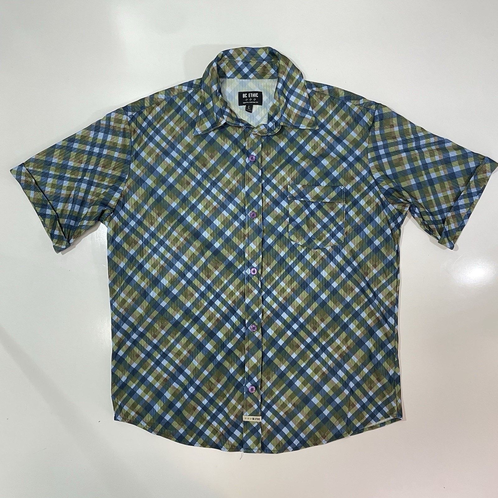 Bc Ethic BC Ethic Men’s Lounge Club Shirt Lg Textured Shine Casual Size US L / EU 52-54 / 3 - 1 Thumbnail