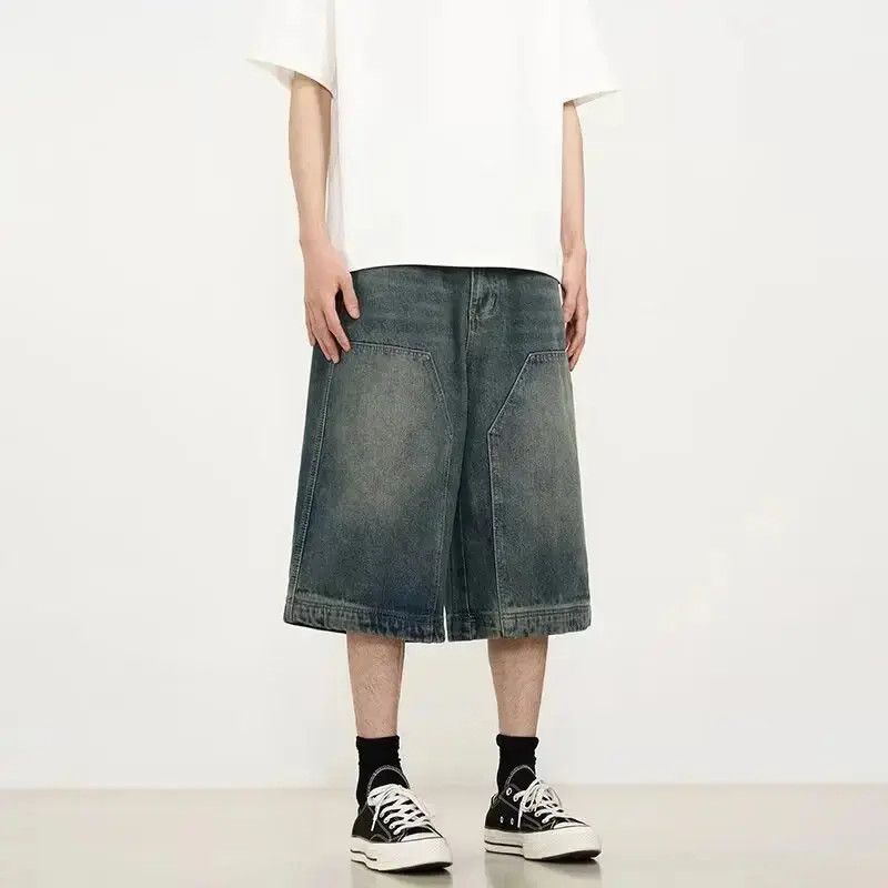 Japanese Brand Retro casual loose wide leg denim shorts Size US 32 / EU 48 - 1 Thumbnail