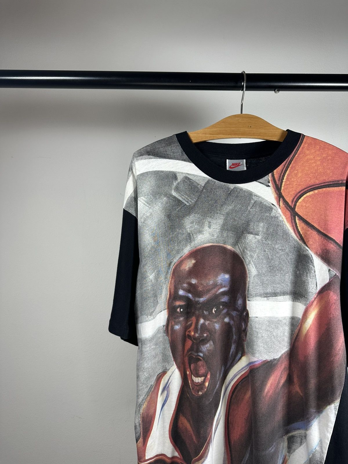 Jordan Brand Vintage rare nike Michael jordan all over print tee shirt Size US L / EU 52-54 / 3 - 9 Thumbnail