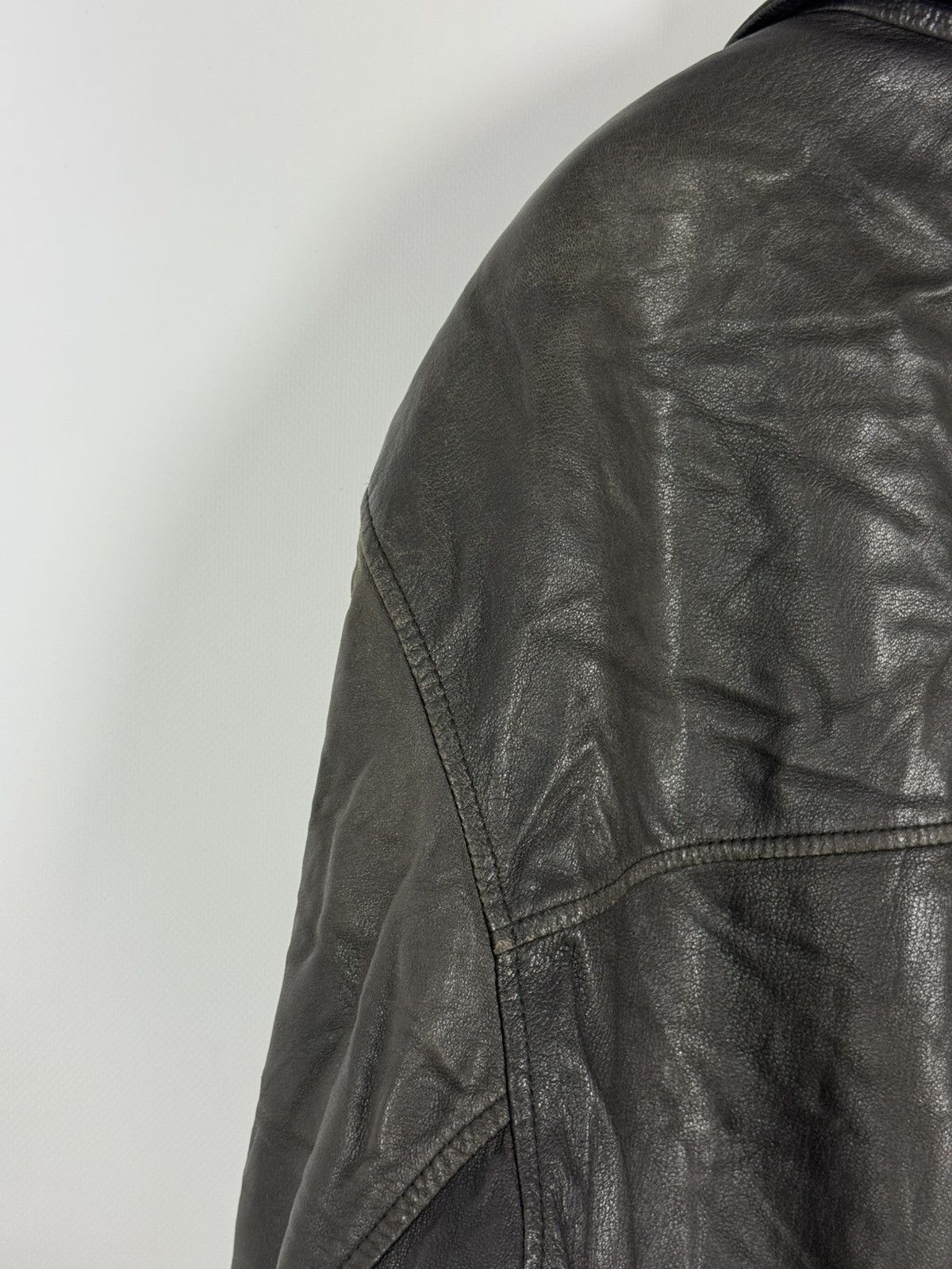 Burberry Vintage Distressed Burberry London Leather Coat Brown Jacket Size US L / EU 52-54 / 3 - 20 Thumbnail