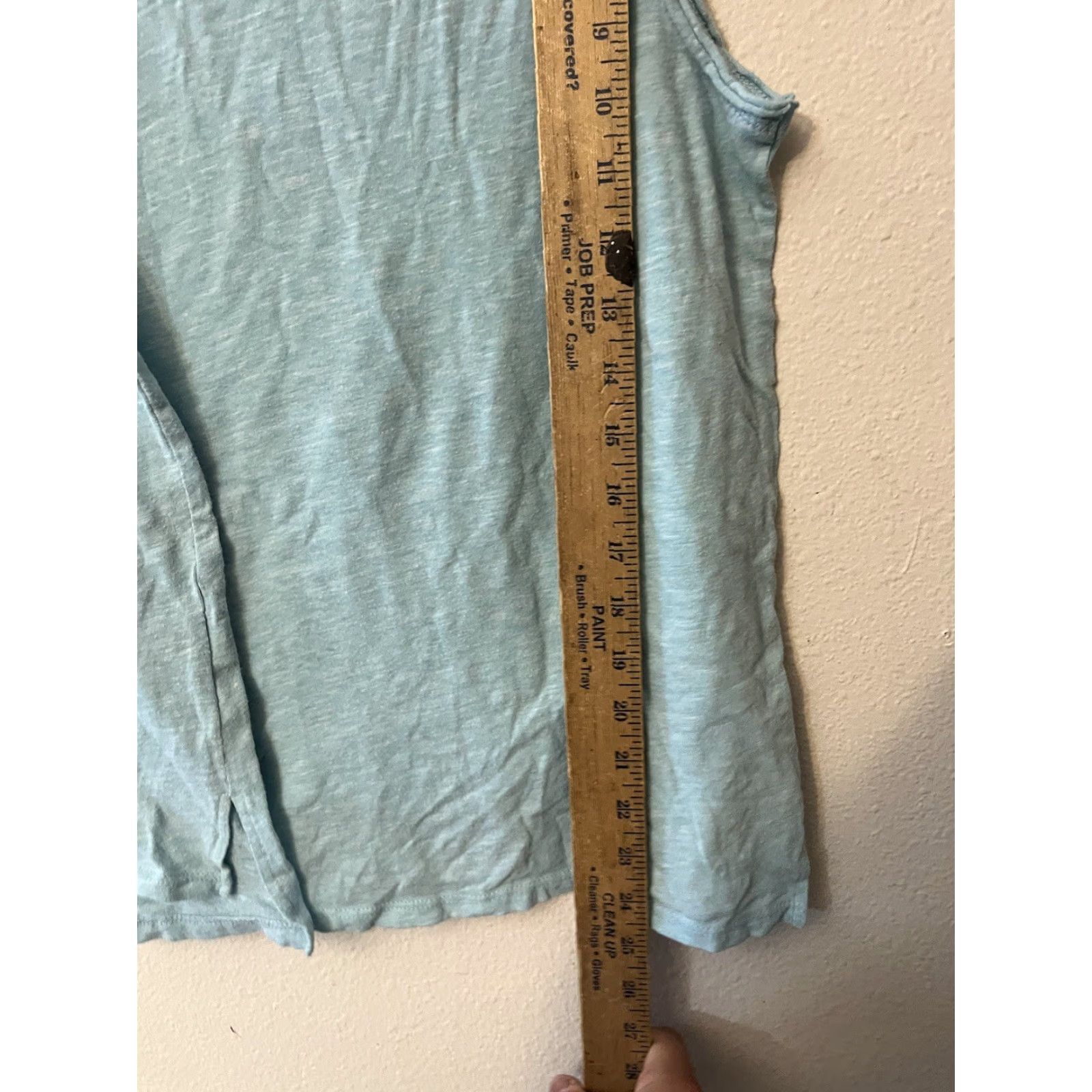 Aeropostale VINTAGE Aeropostale Tank Top Shirt Women L Blue Solid Cotton Knit Sleeveless Round Neck 90s Womens Size L / US 10 / IT 46 - 4 Thumbnail