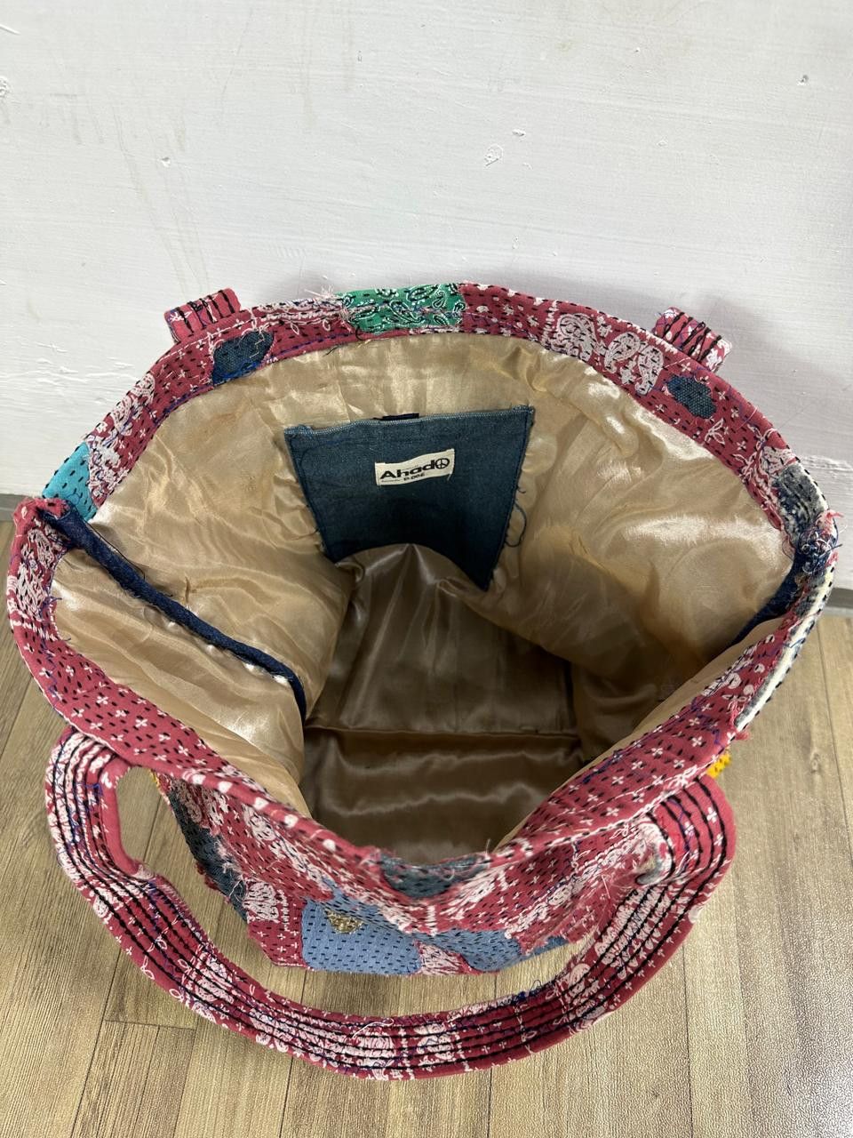 Other Custom Made Distressed Denim Paisley Patchwork Boro Tote bag Size ONE SIZE - 9 Thumbnail