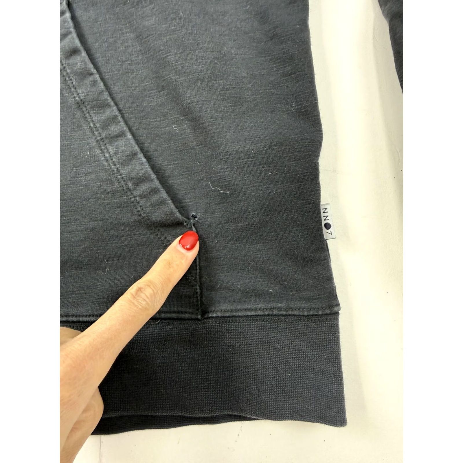 NN07 NN07 Hoodie Mens Large Black Full Zip Jersey Cotton Knit Solid Sweatshirt Size US L / EU 52-54 / 3 - 3 Thumbnail