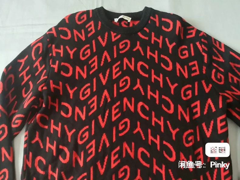Givenchy Givenchy All-over Logo Knitted Sweater Size US L / EU 52-54 / 3 - 4 Thumbnail