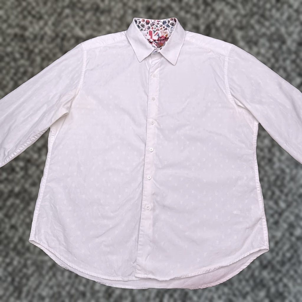 Robert Graham Robert Graham Classic Fit Shirt Mens XL White Crowns Button Up Size US XL / EU 56 / 4 - 1 Thumbnail