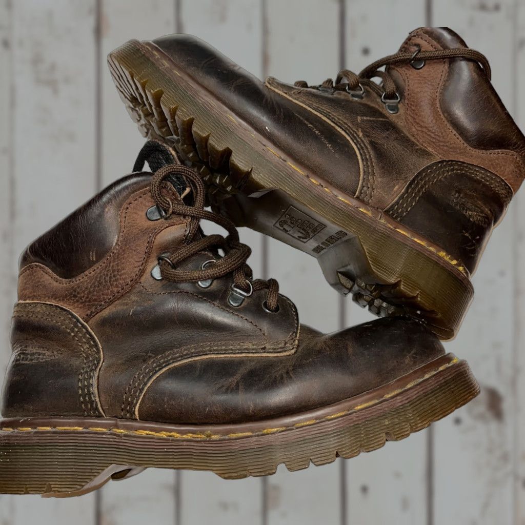 Dr. Martens VINTAGE Dr Doc Martens BROWN BOOTS Steel Toe 7735 ANSI Z41 PT91 Air Wair Work Size 6 Men Size US 6 / EU 39 - 1 Thumbnail
