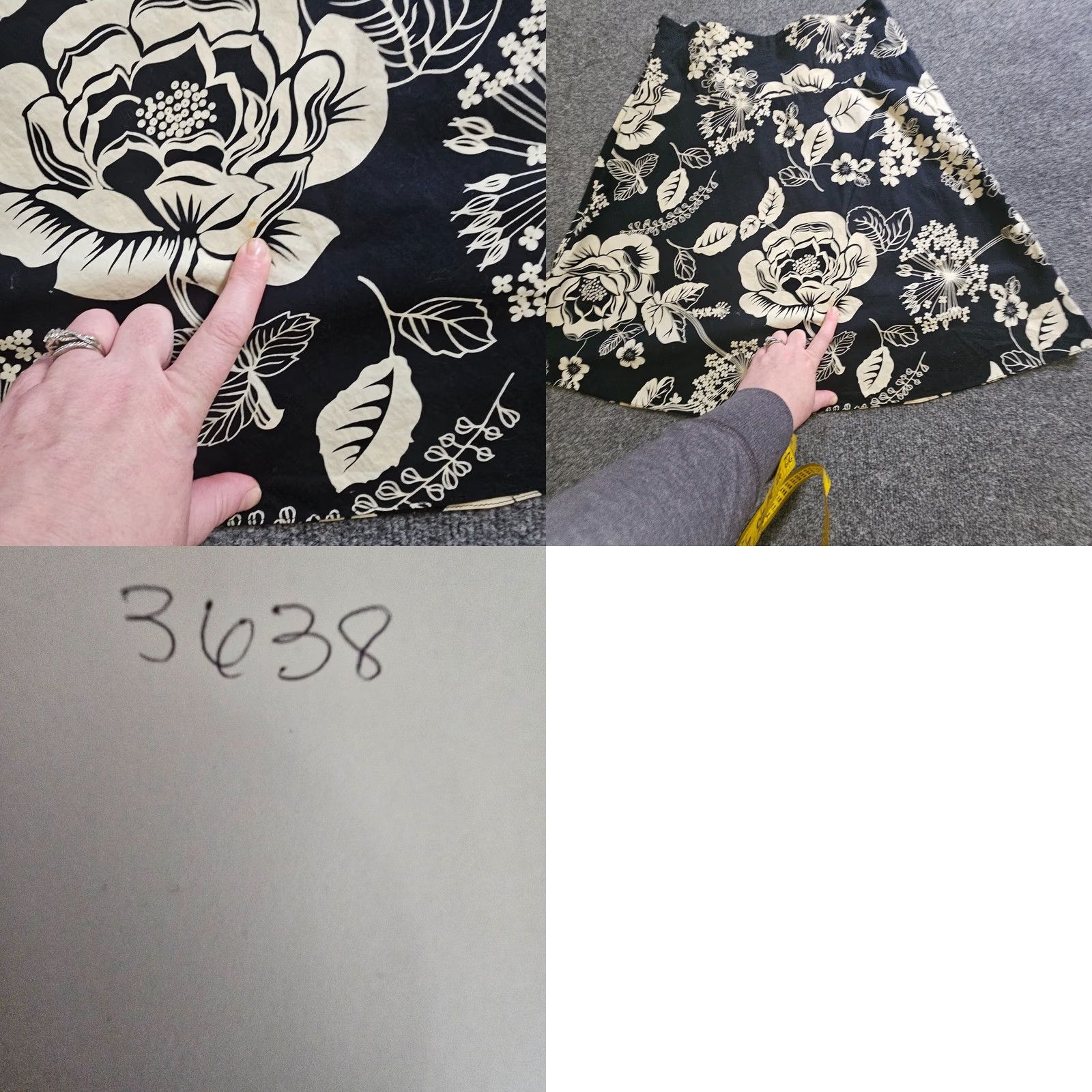Old Navy VINTAGE Old Navy Skirt Womens 0 Black Floral A-Line 90s Y2K Casual Career Size 25" / US 0 / IT 36 - 8 Thumbnail