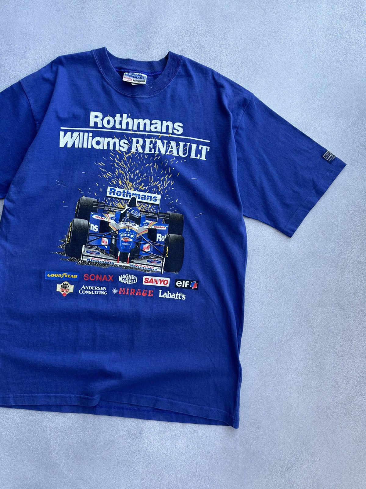 Formula 1 × Vintage Vintage Rothmans Williams Renault F1 Racing T-shirt Size US L / EU 52-54 / 3 - 3 Thumbnail