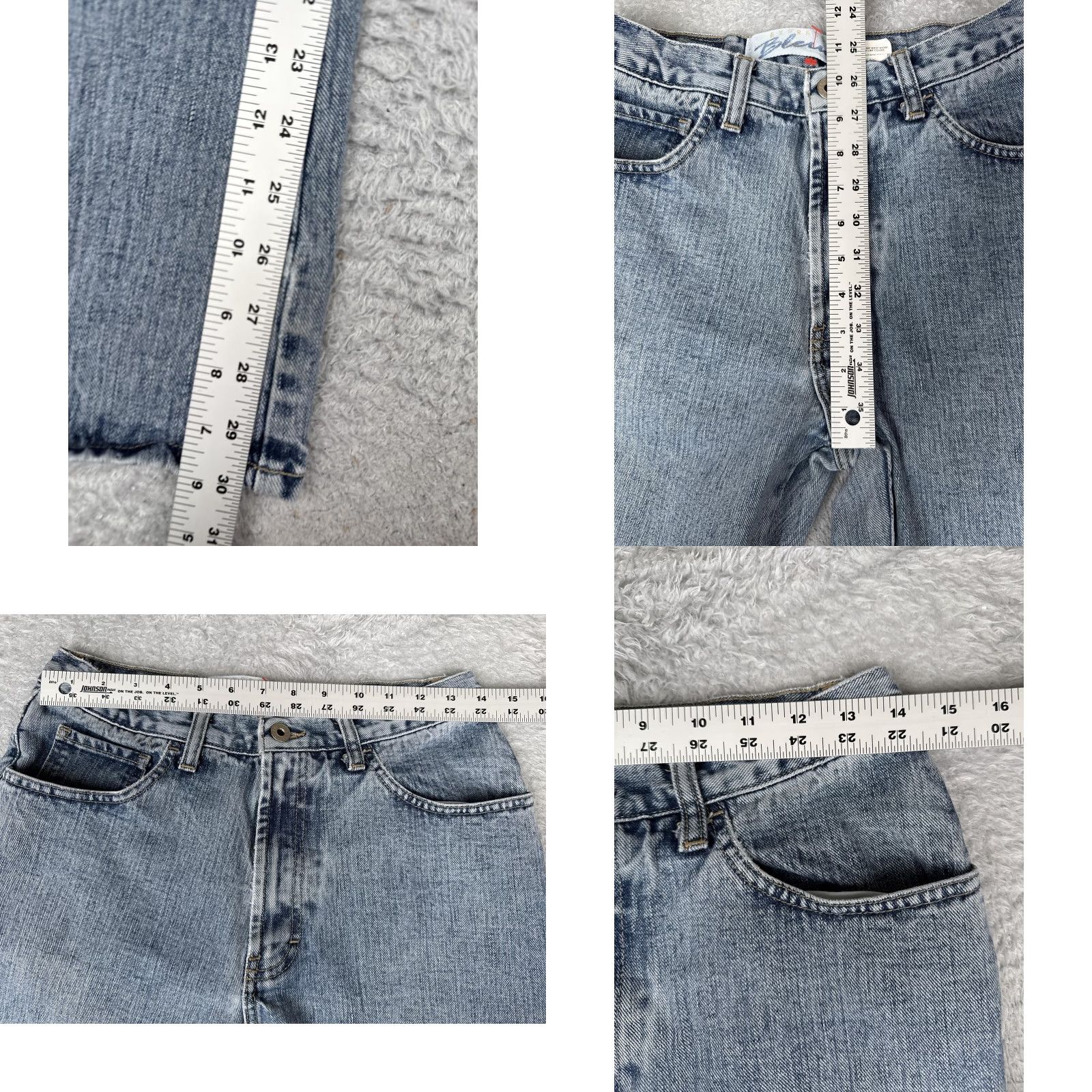 Express Express Jeans Womens Juniors 7/8 Blue Light Wash High Rise Flared Rigid Denim Jeans Size 28" / US 6 / IT 42 - 8 Thumbnail