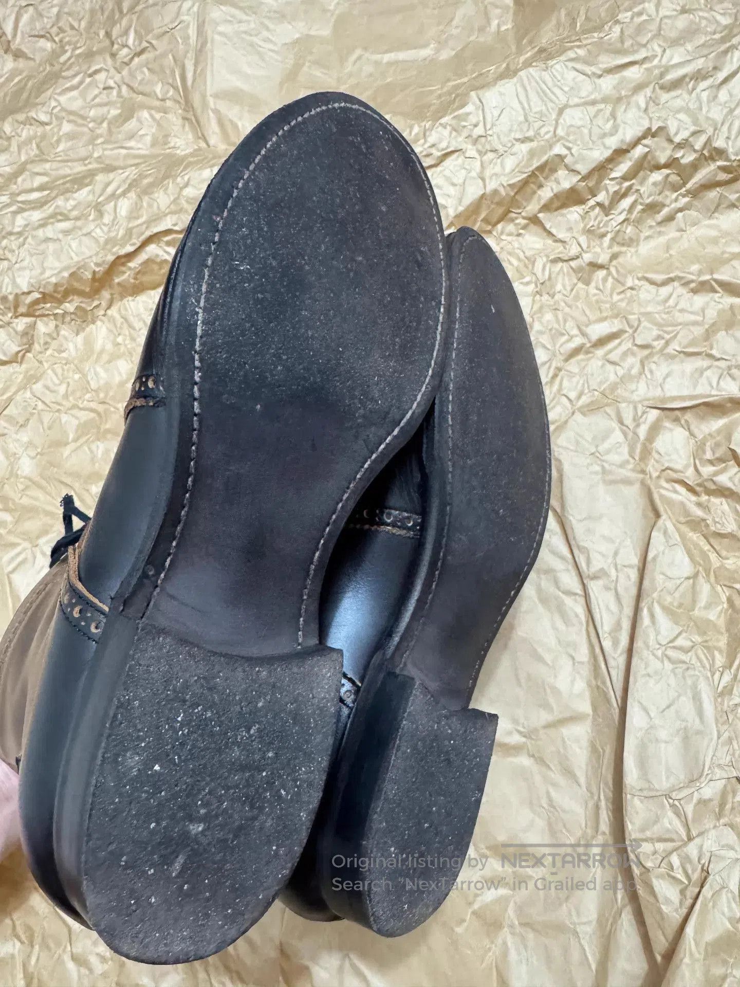 Takahiromiyashita The Soloist. Black Leather Brogue Boots Size 9.5. Size US 9.5 / EU 42-43 - 6 Thumbnail