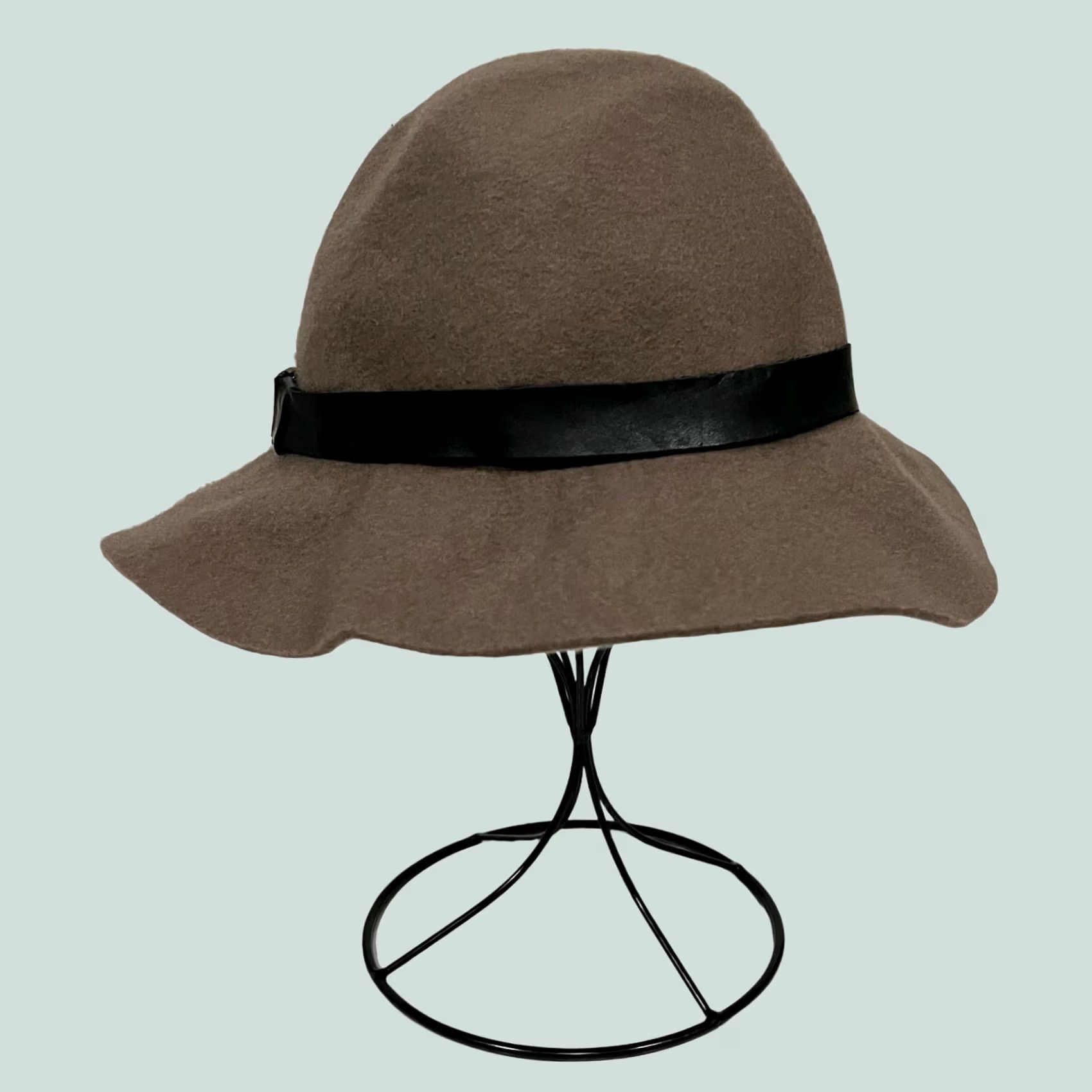 Massimo Dutti Massimo Dutti Hat Women Wool Felt Brown One Size Bucket Hat Mens Womens Girls Size ONE SIZE - 1 Thumbnail