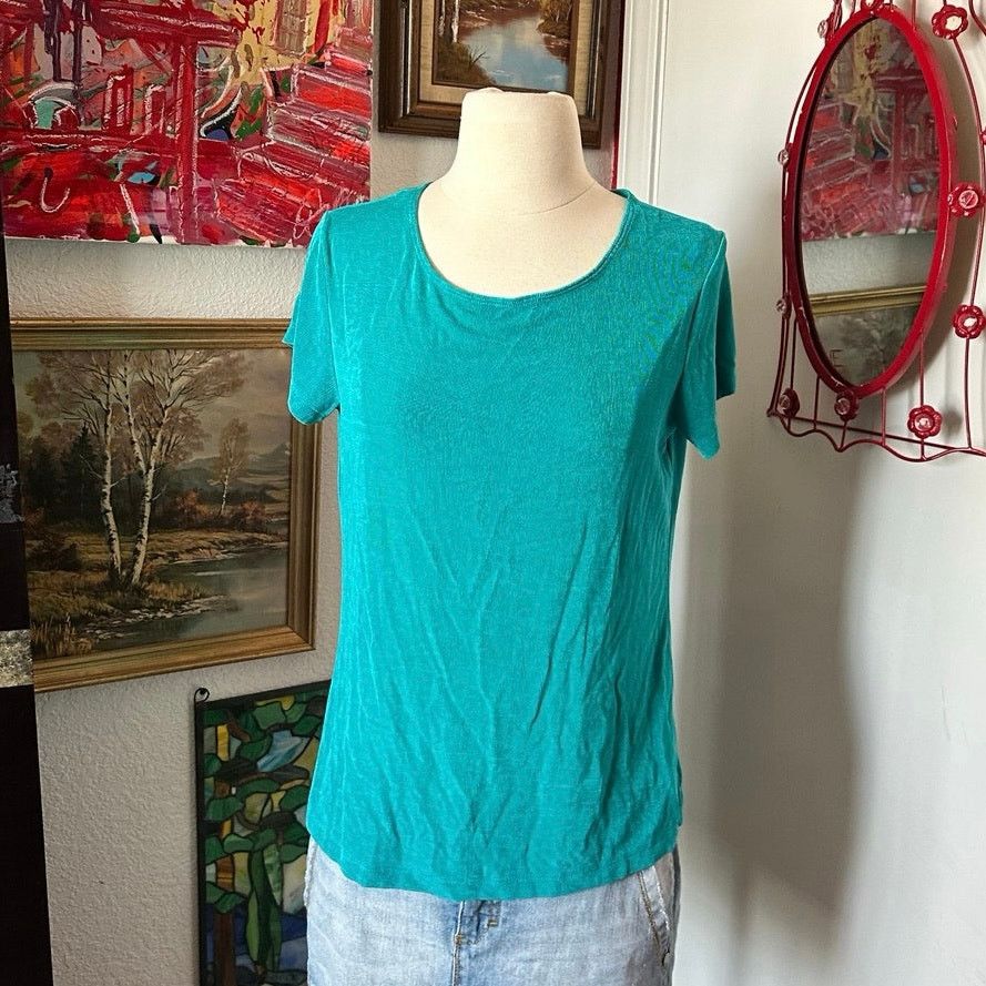 Other white stag blue green stretch shirt Size M / US 6-8 / IT 42-44 - 1 Thumbnail