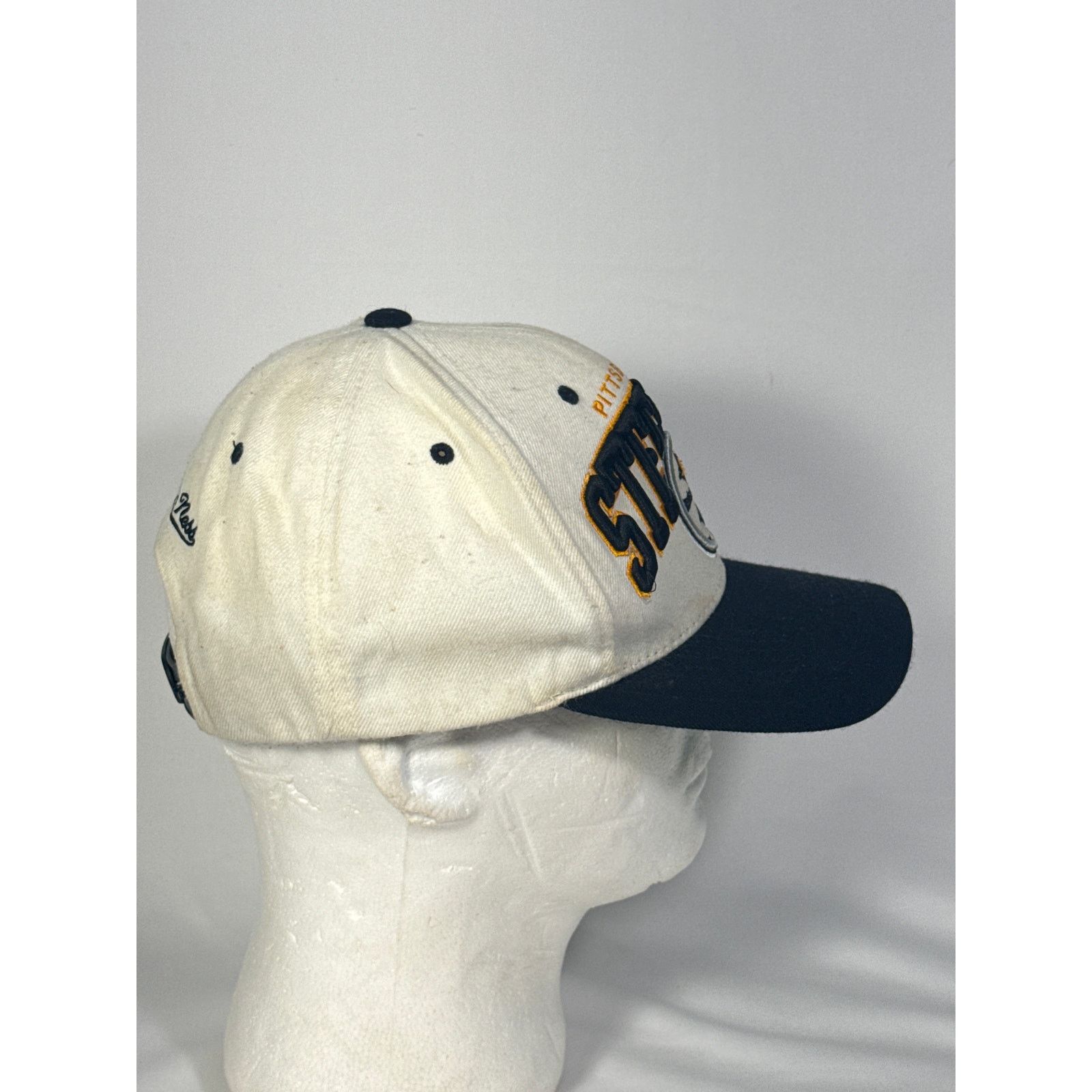 Mitchell & Ness Vintage 90s Pittsburgh Steelers Laser Snapback Hat Size ONE SIZE - 5 Thumbnail