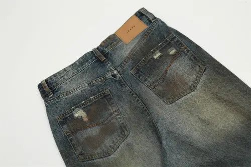 VIBE Men's heavy duty punk distressed jeans y2k Size US 32 / EU 48 - 5 Thumbnail