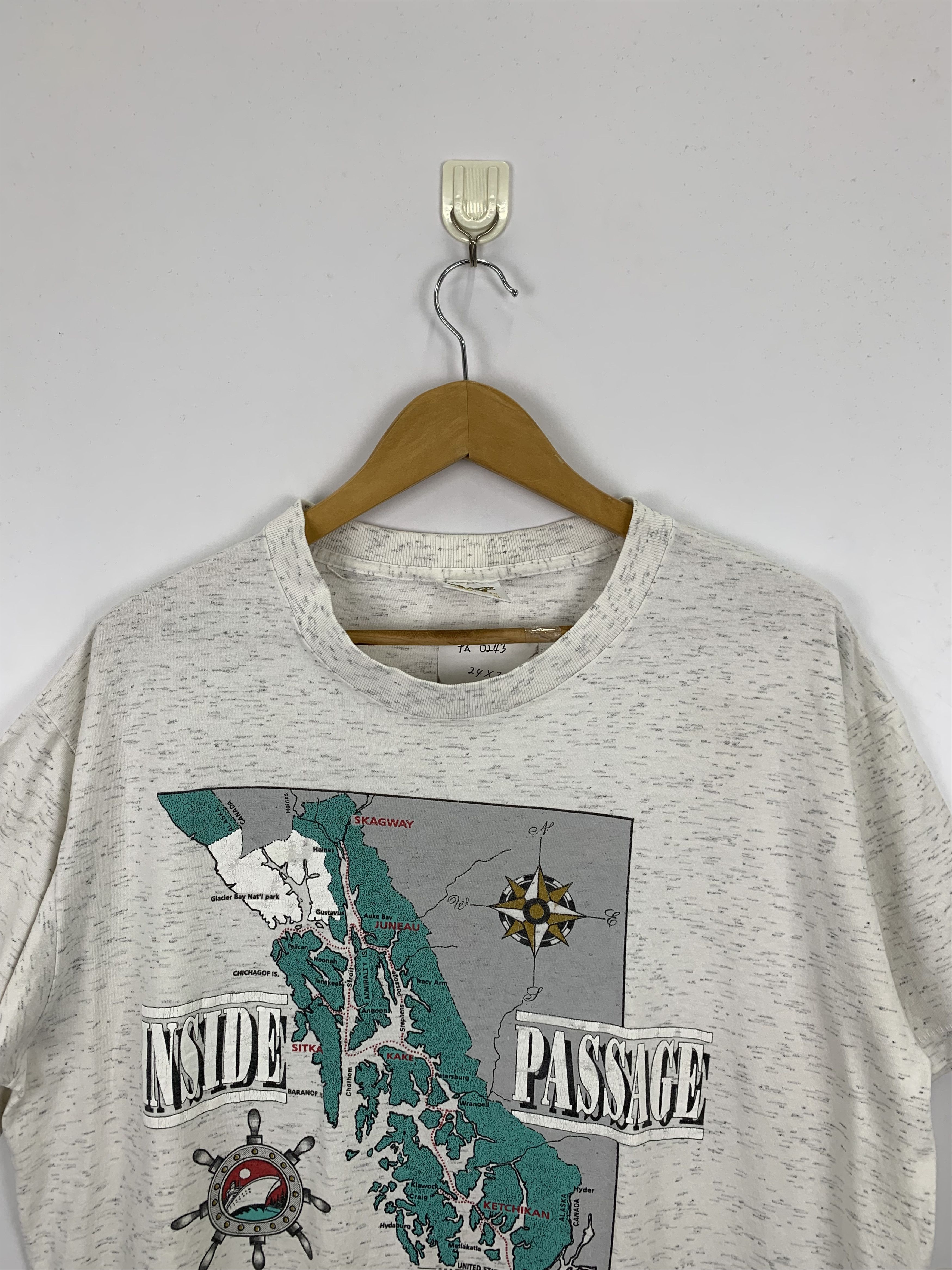 Other Vintage 90s Alaska Inside Passage T Shirt TA0243 Size US XL / EU 56 / 4 - 2 Thumbnail