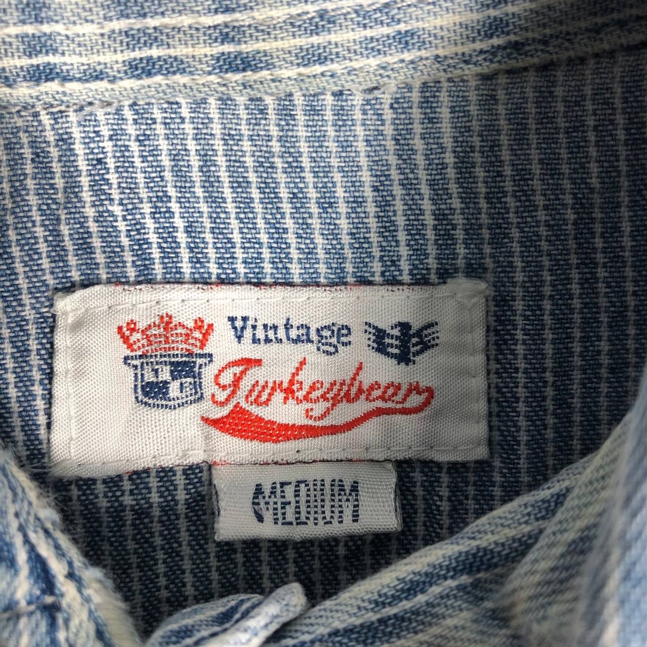 Vintage Vintage Turkeybears Striped Denim Shirt Size US M / EU 48-50 / 2 - 8 Thumbnail