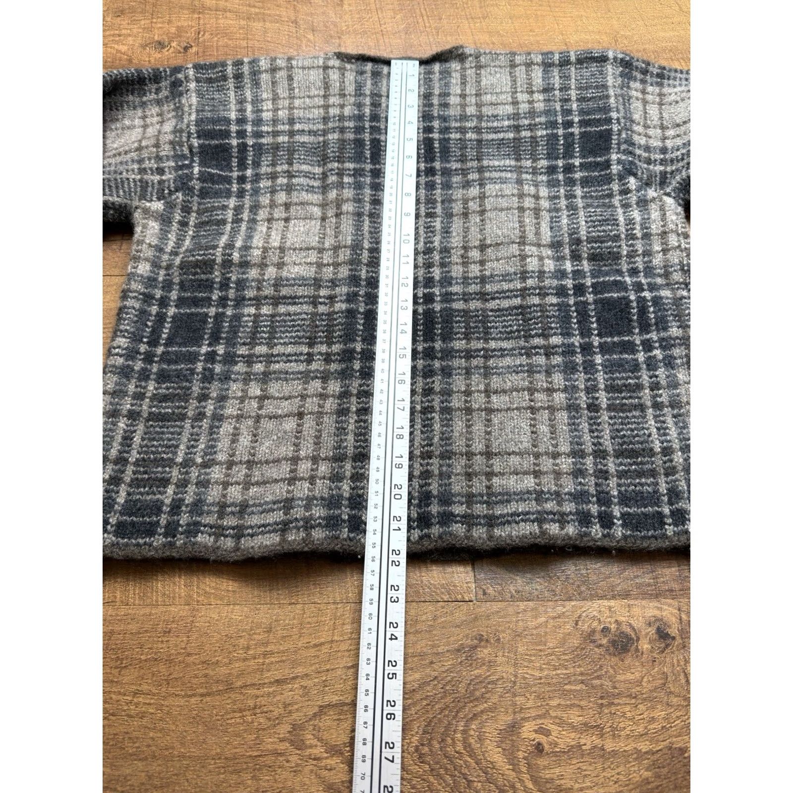 J.Crew VINTAGE J.CREW Sweater Womens Large Wool Crewneck Oarsman Brown Plaid - READ Size L / US 10 / IT 46 - 7 Thumbnail