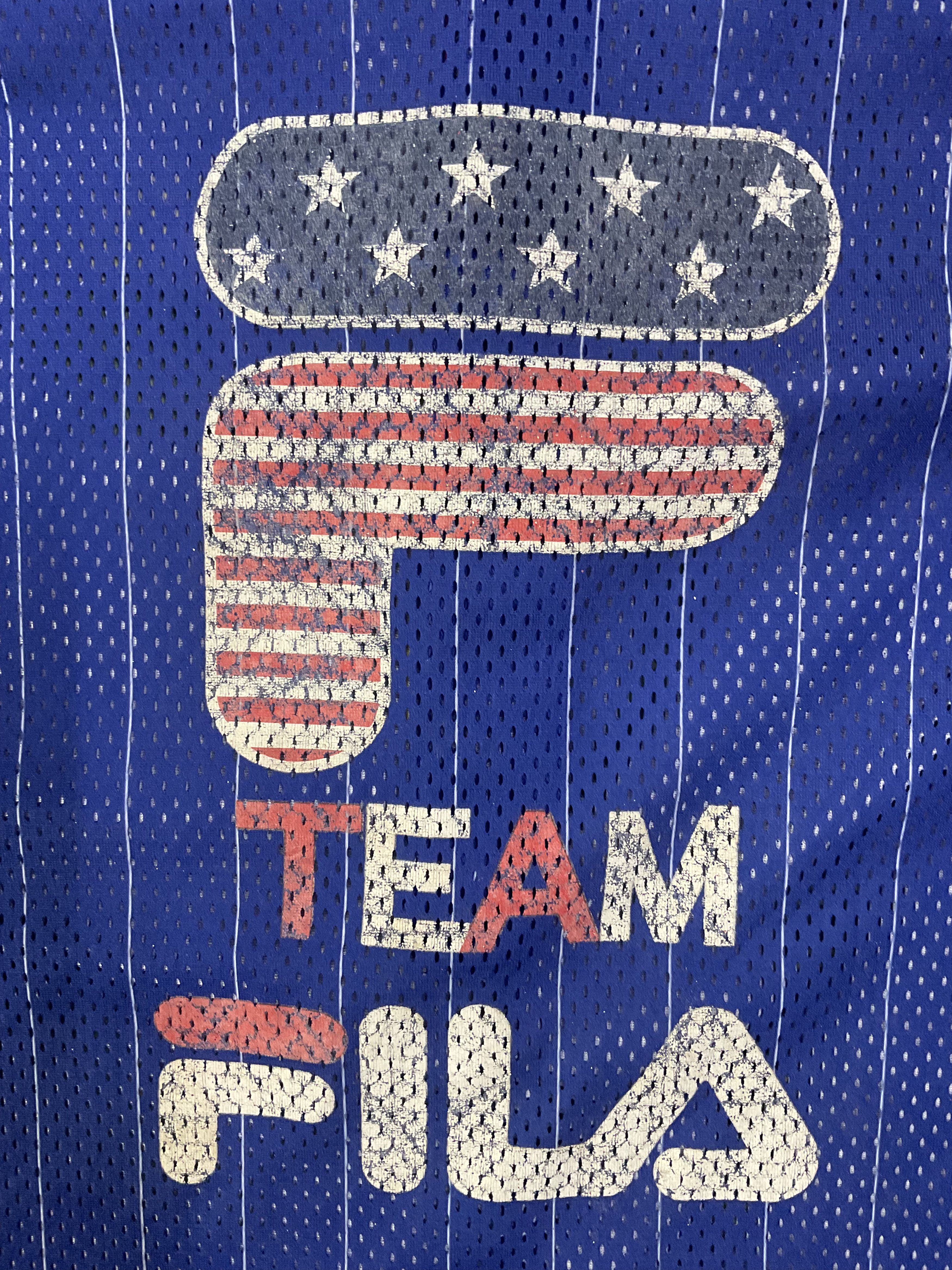 Fila Vintage 1999 Fila Team Baseball Mesh Jersey Shoulder Pads Size US L / EU 52-54 / 3 - 8 Thumbnail