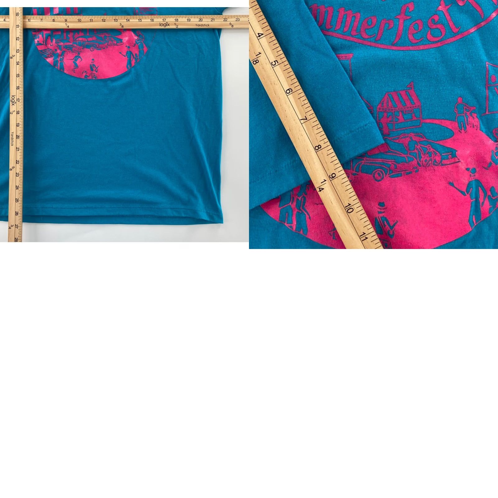 Jerzees VINTAGE Jerzees Shirt Adult XL Car Show 90s Blue Pink Short Sleeve Crew Neck Men's XL Vintage Car Theme 1994 Summerfest Size US XL / EU 56 / 4 - 8 Thumbnail