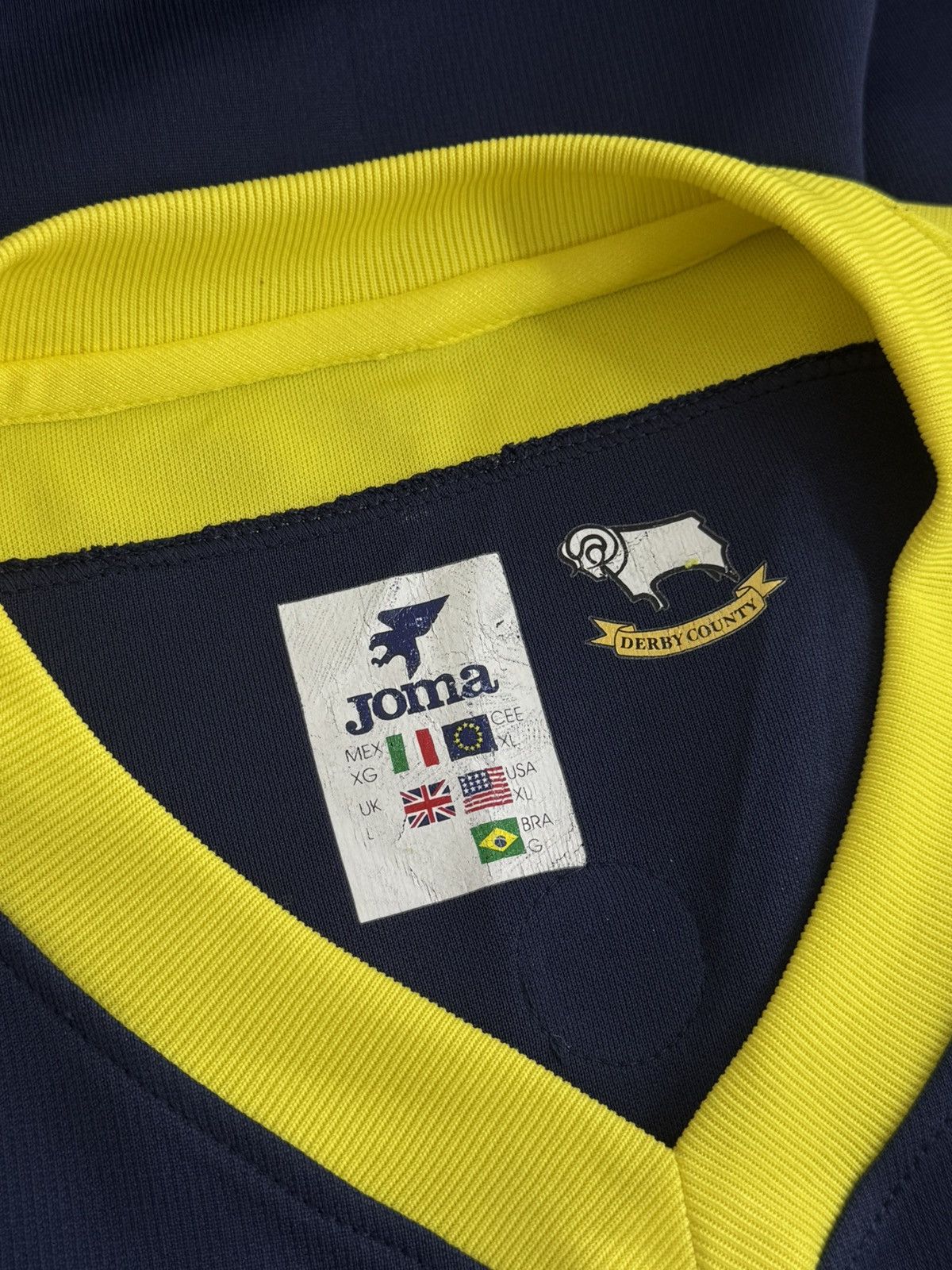Joma Joma Derby County 2006/07 Away Football Shirt Soccer Jersey Size US XL / EU 56 / 4 - 14 Thumbnail