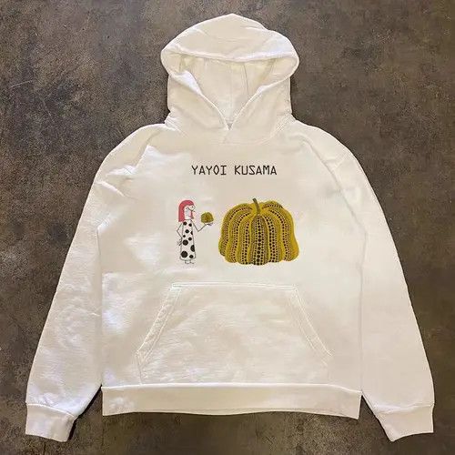 Japanese Brand Hoodie White Casual Retro Pumpkin Pattern Hoodie Size US L / EU 52-54 / 3 - 3 Thumbnail
