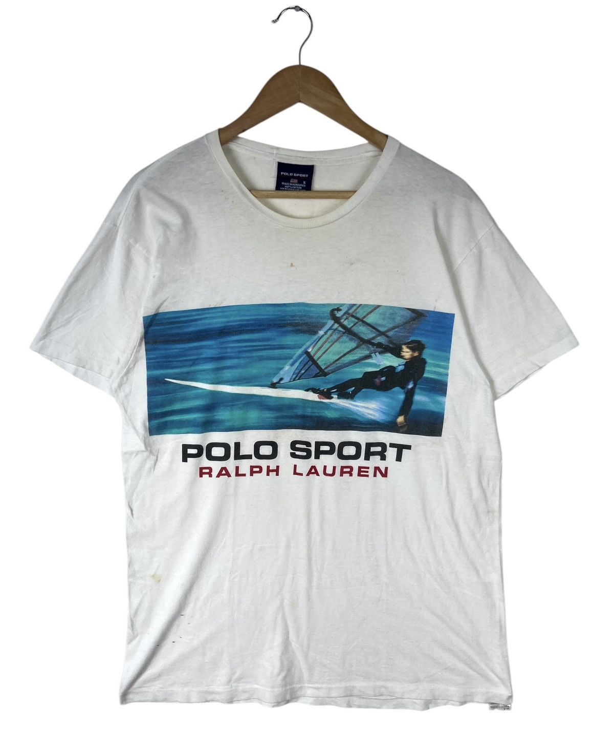 Polo Ralph Lauren × Vintage Vintage Polo Sport Usa Ralph Lauren Polo Yacht T-Shirt Size US S / EU 44-46 / 1 - 2 Thumbnail