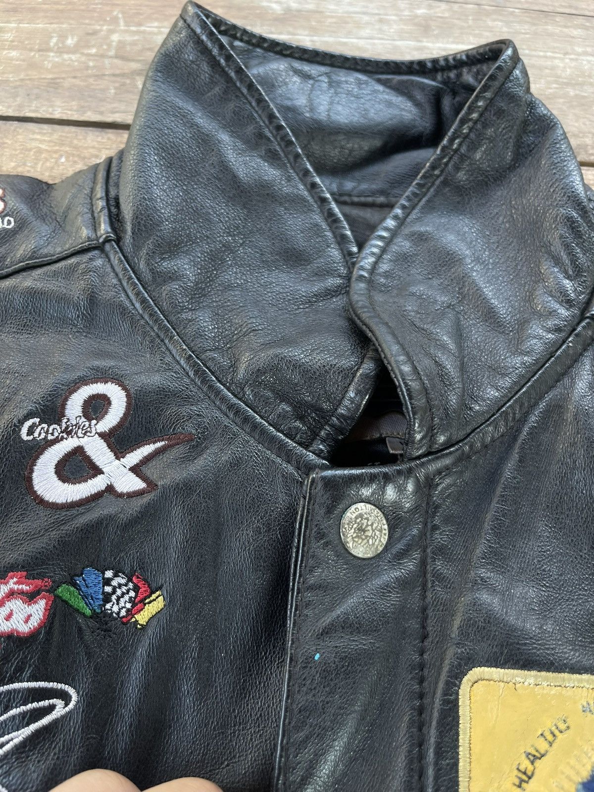 Jeff Hamilton JEFF HAMILTON NASCAR JACKET M&M FULL LEATHER Size US XL / EU 56 / 4 - 3 Thumbnail
