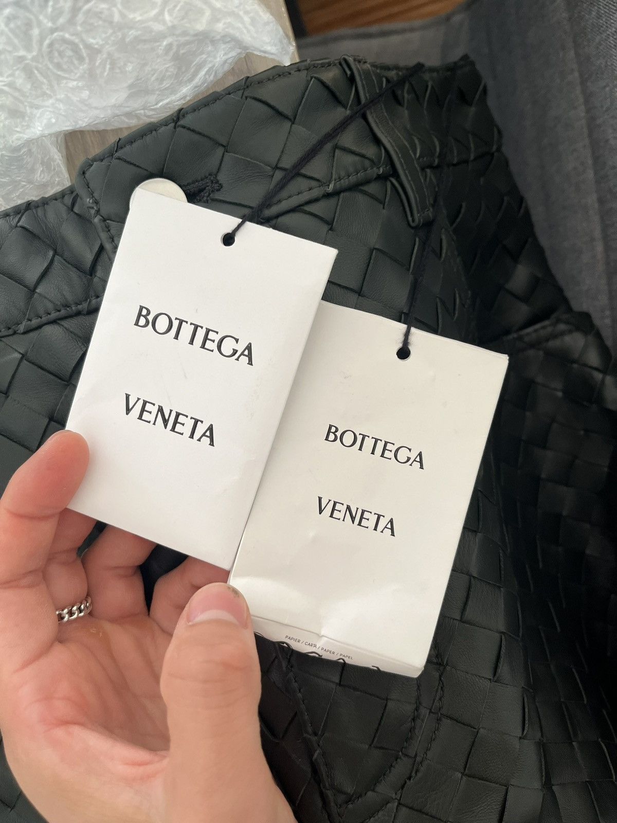 Bottega Veneta Intrecciato Leather Trousers Size US 32 / EU 48 - 14 Thumbnail