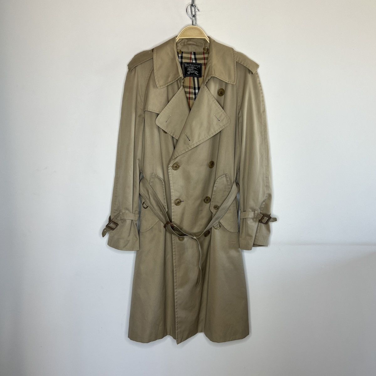 Burberry Vintage Burberry Trench Coat 90s Nova Check Beige Belted Size US L / EU 52-54 / 3 - 1 Thumbnail