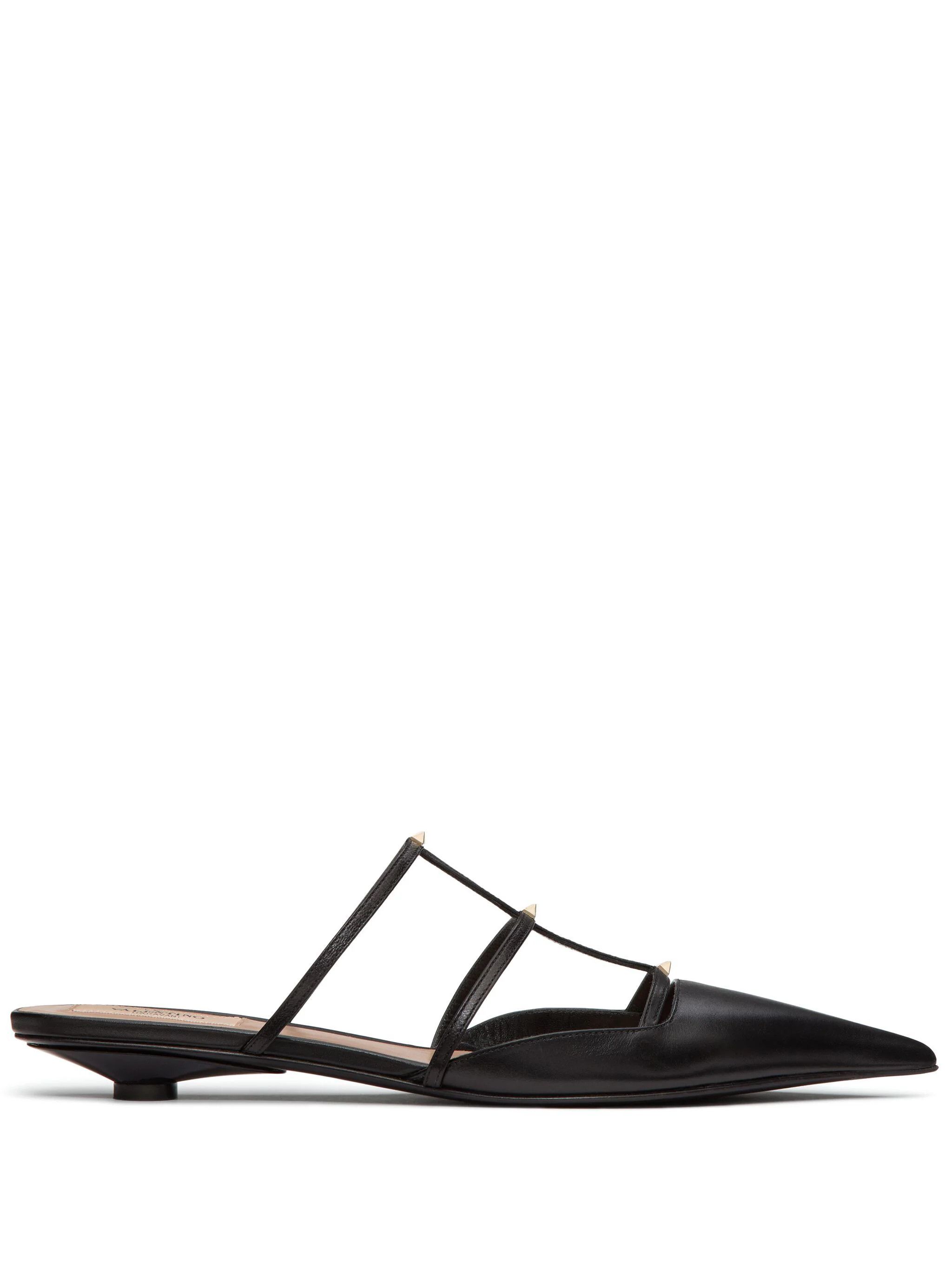 Valentino o1s22i1n0924 Smooth Leather Rockstud Wispy Mules in Black Size US 10 / IT 40 - 1 Thumbnail
