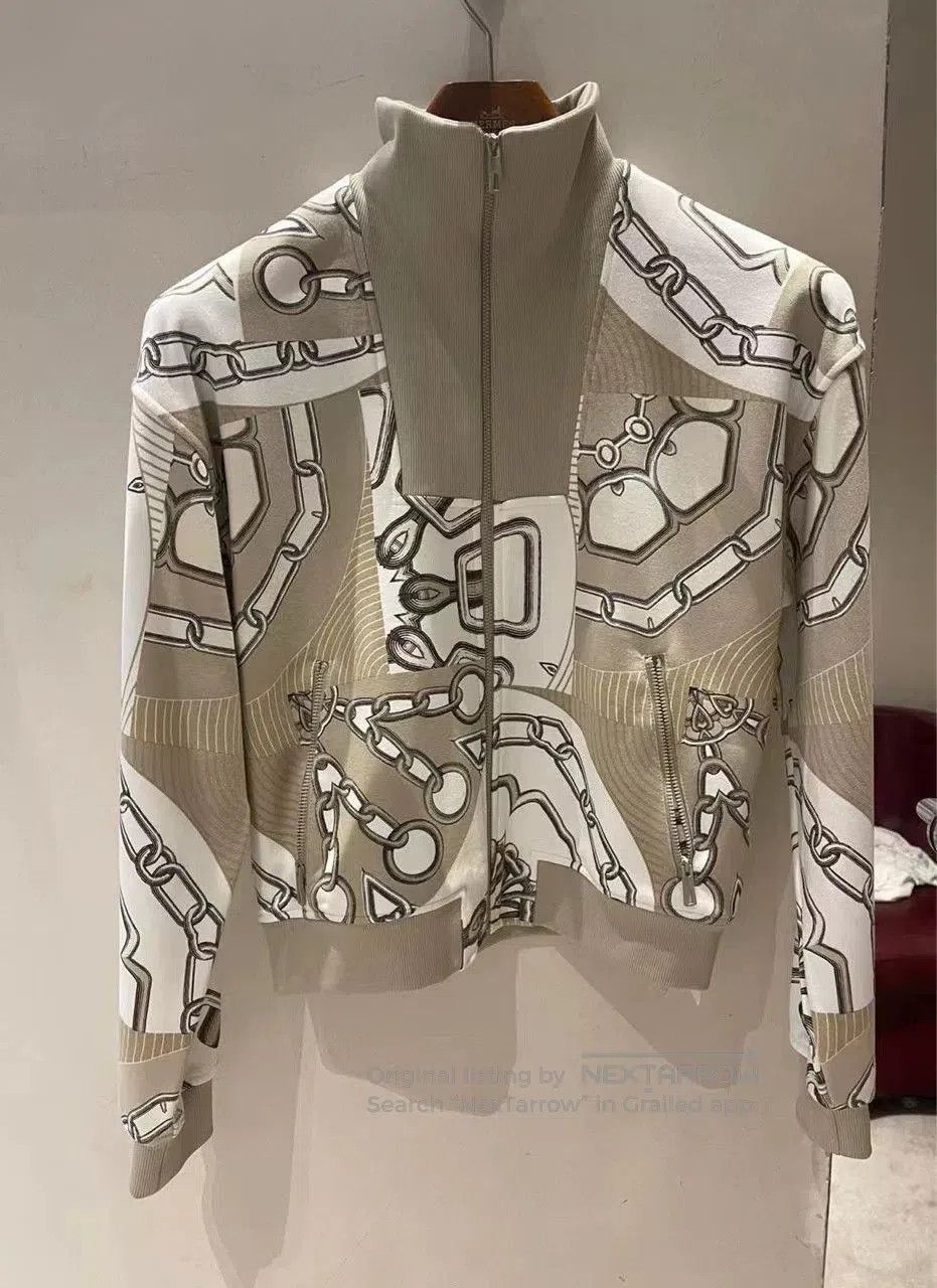 hermes jacket with unique design.