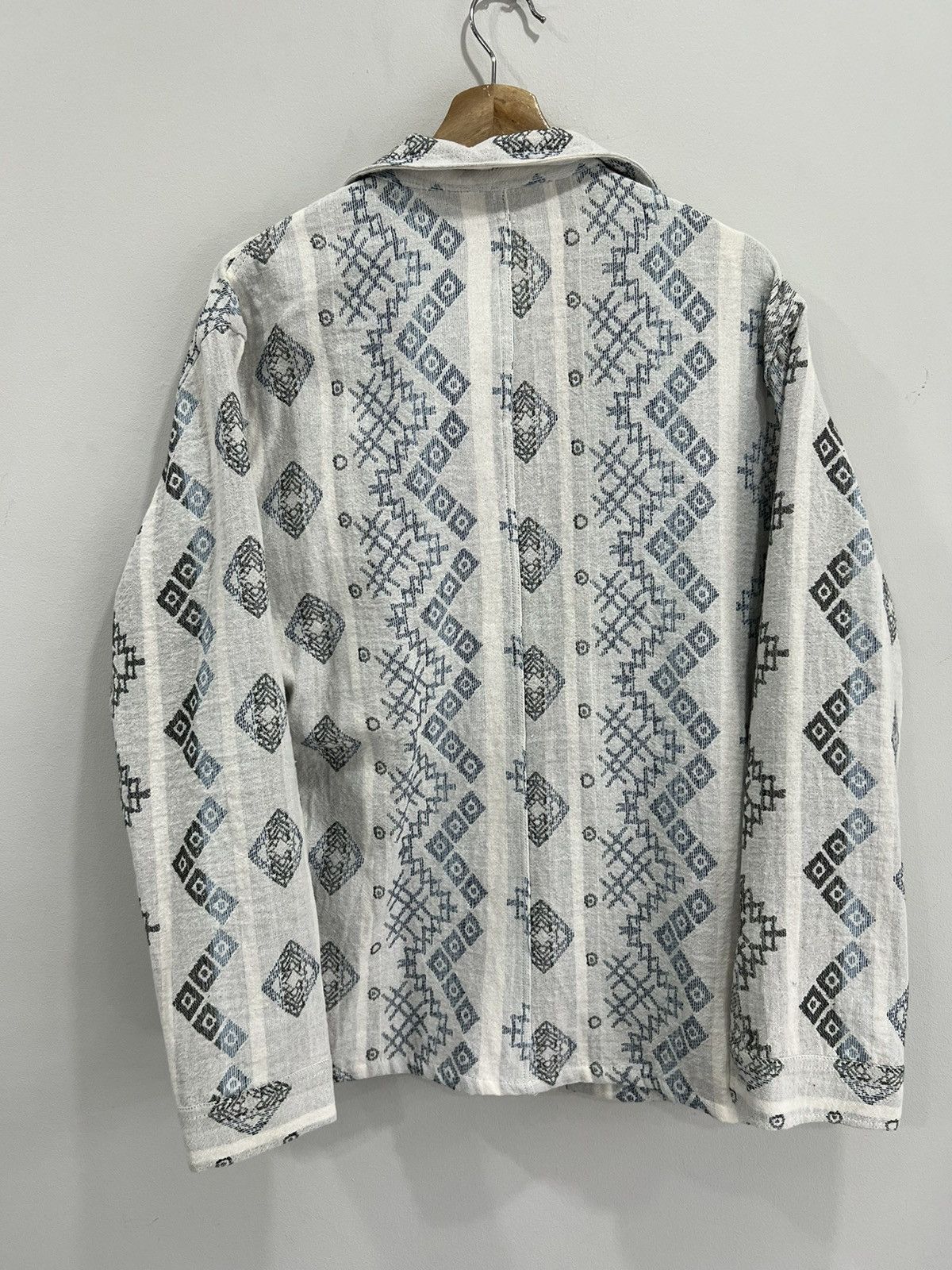 Zara Zara Aztec Print Button Up Shirt white Size US L / EU 52-54 / 3 - 2 Thumbnail