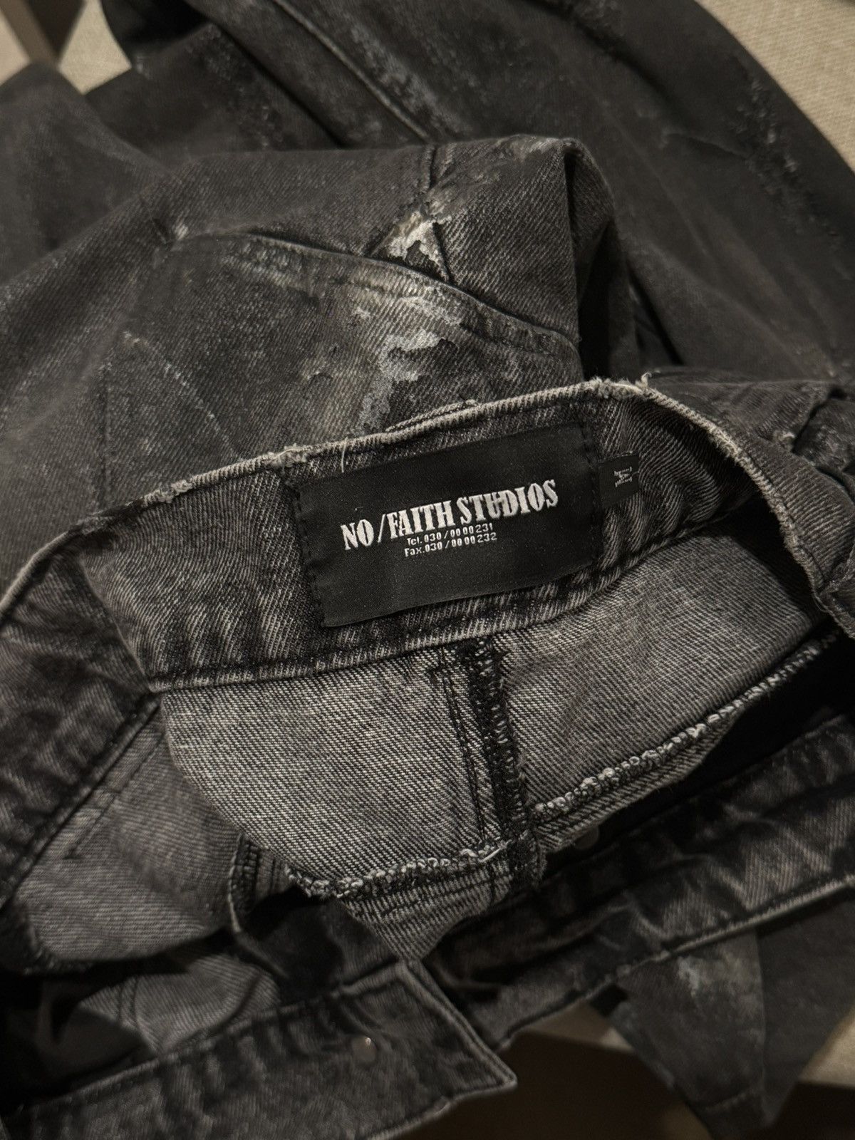 No Faith Studios BLACK ARTISANAL DUNE DENIM Size US 32 / EU 48 - 5 Thumbnail