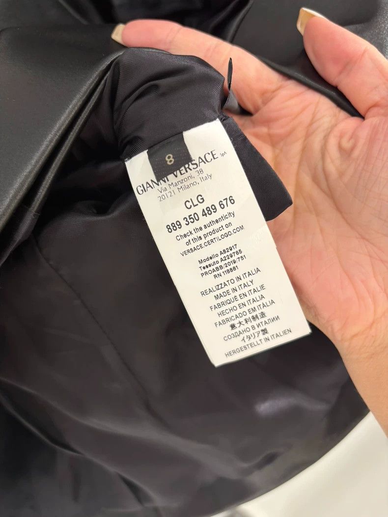 Versace Versace Black leather coat Size 3XL / US 20-22 - 4 Thumbnail