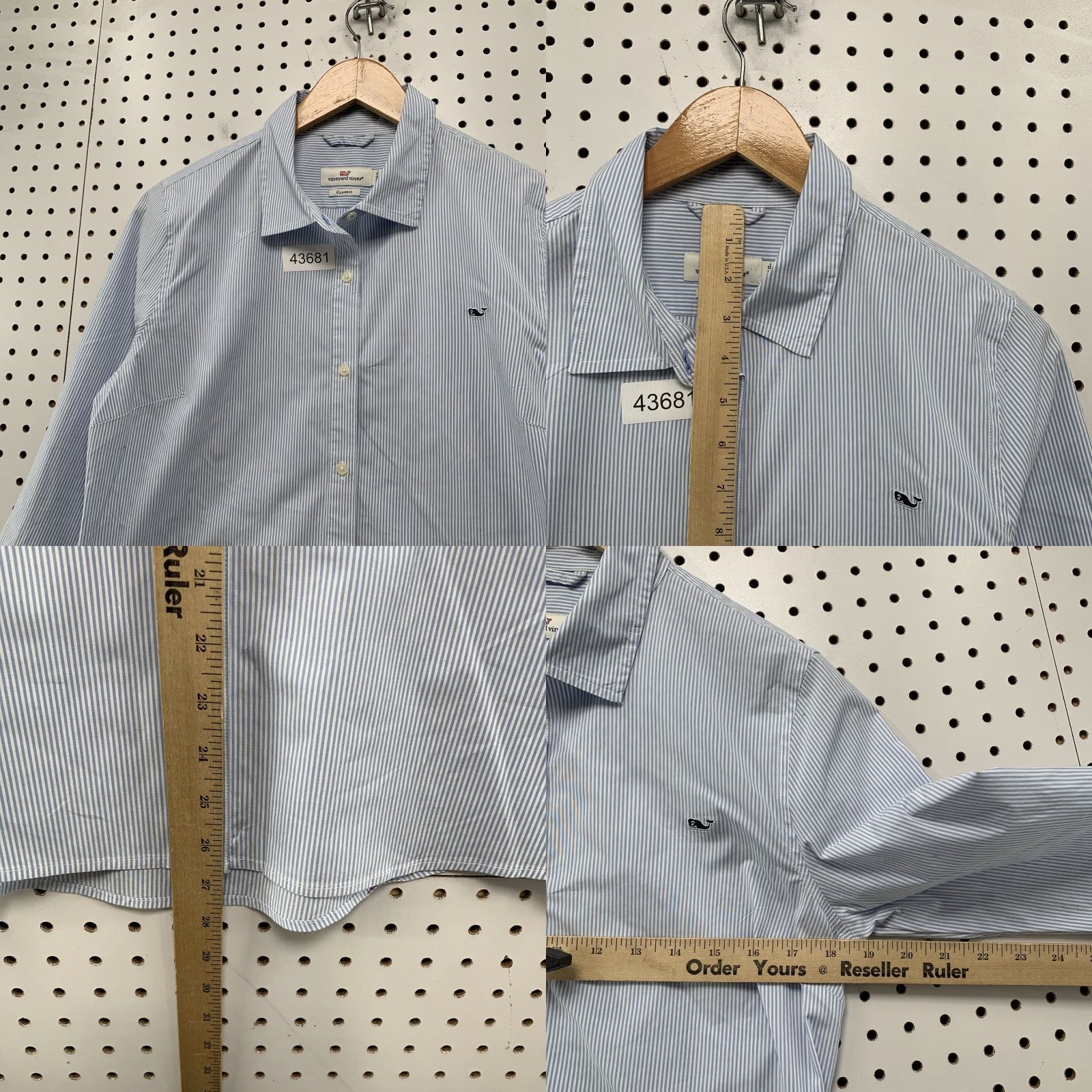 Vineyard Vines Vineyard Vines Blue Striped Button-Up Shirt Womens Size 6 Long Sleeve Button-Up Shirt Womens Size 6 Blue Striped Casual Cotton Size M / US 6-8 / IT 42-44 - 8 Thumbnail