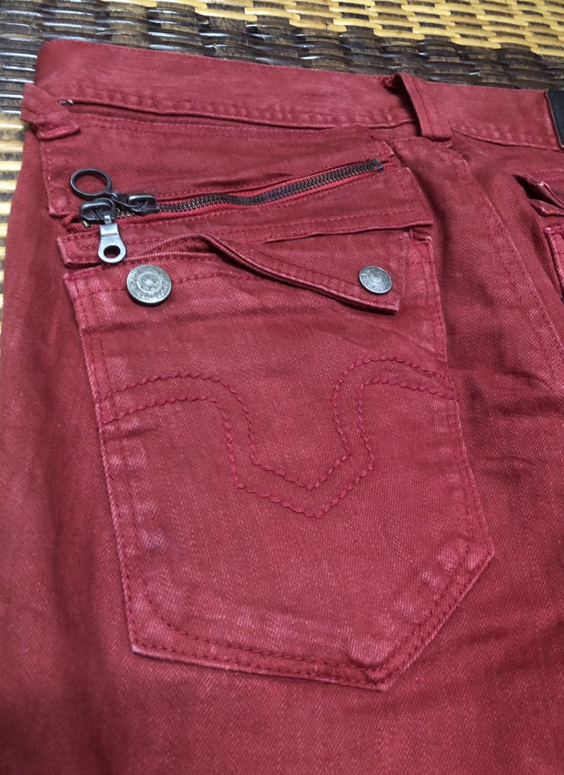 Tornado Mart Vintage Tornado Mart Jeans Pants Flower Red Maroon Size 30" / US 8 / IT 44 - 15 Thumbnail