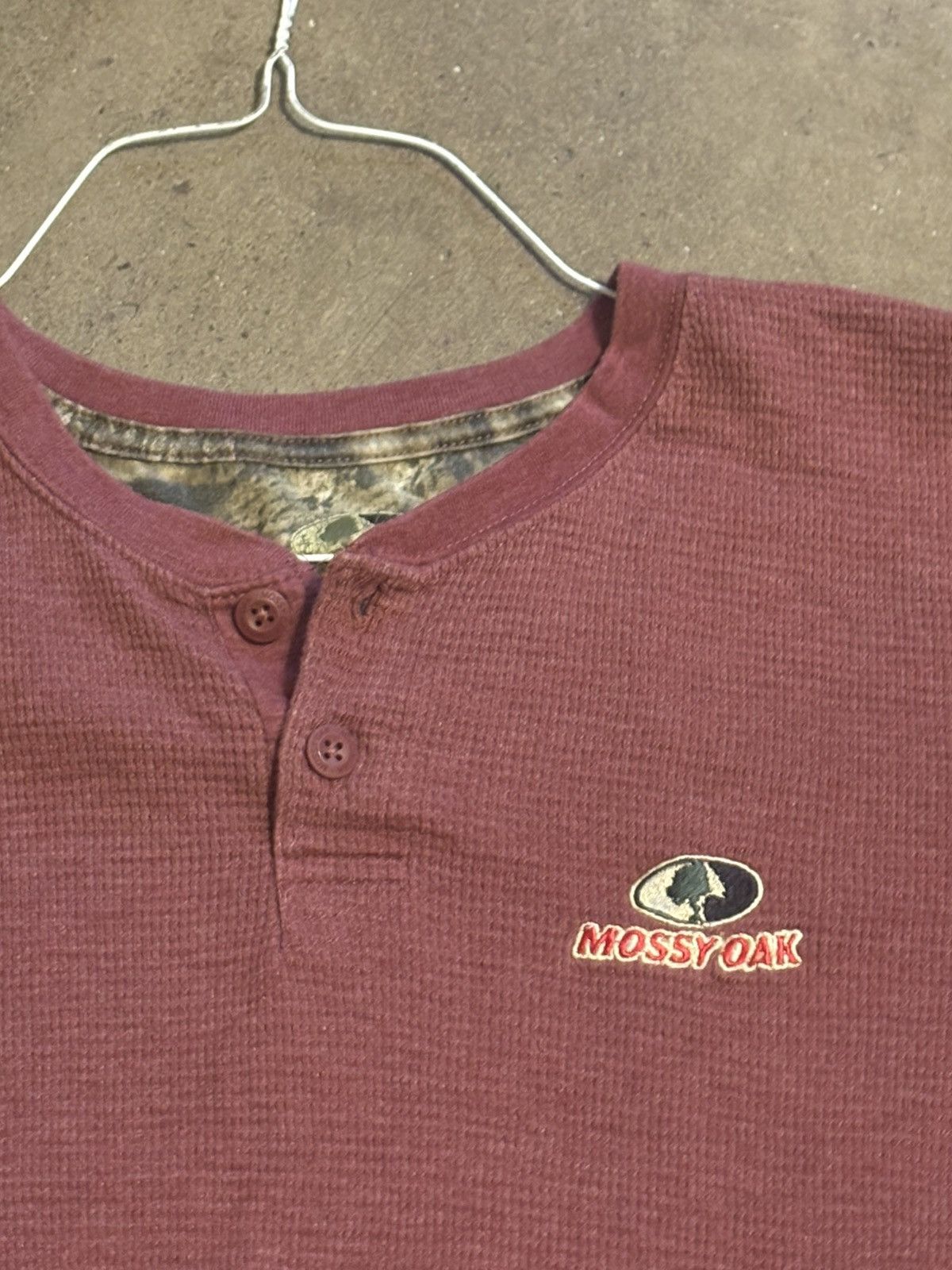 Mossy Oaks Mossy Oak Burgundy Waffle Knit Thermal Henley — XL Size US XL / EU 56 / 4 - 2 Thumbnail
