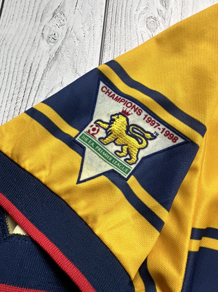 Vintage Vintage Nike Arsenal soccer jersey Champions 1998 XL yellow Size US XL / EU 56 / 4 - 4 Thumbnail