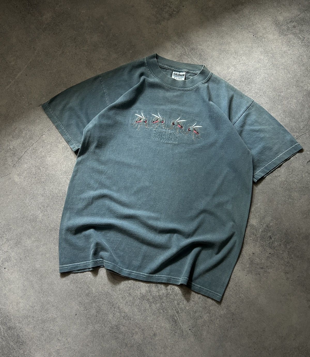 Gildan × Vintage Vintage Gildan Ultra-Cotton turquoise mens shirt Size US M / EU 48-50 / 2 - 1 Thumbnail