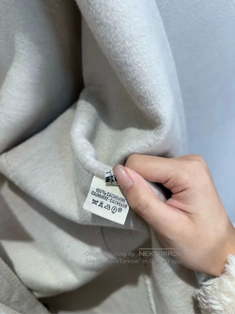 Hermes Hermes Off-white cashmere coat Size XXS / US 00 / IT 34 - 6 Thumbnail