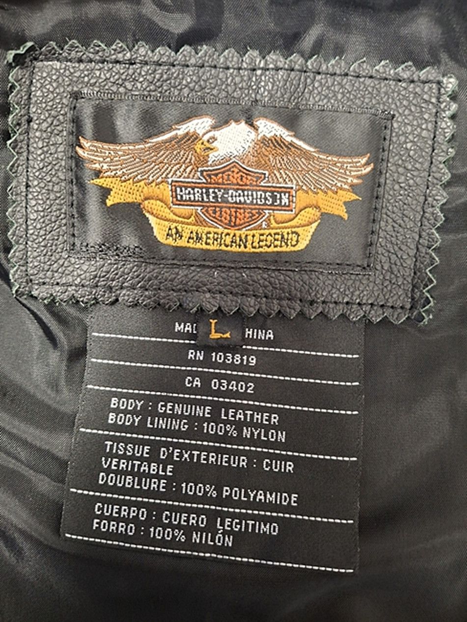 Harley Davidson Harley Davidson Motorcycle leather vest men's L Size US L / EU 52-54 / 3 - 8 Thumbnail