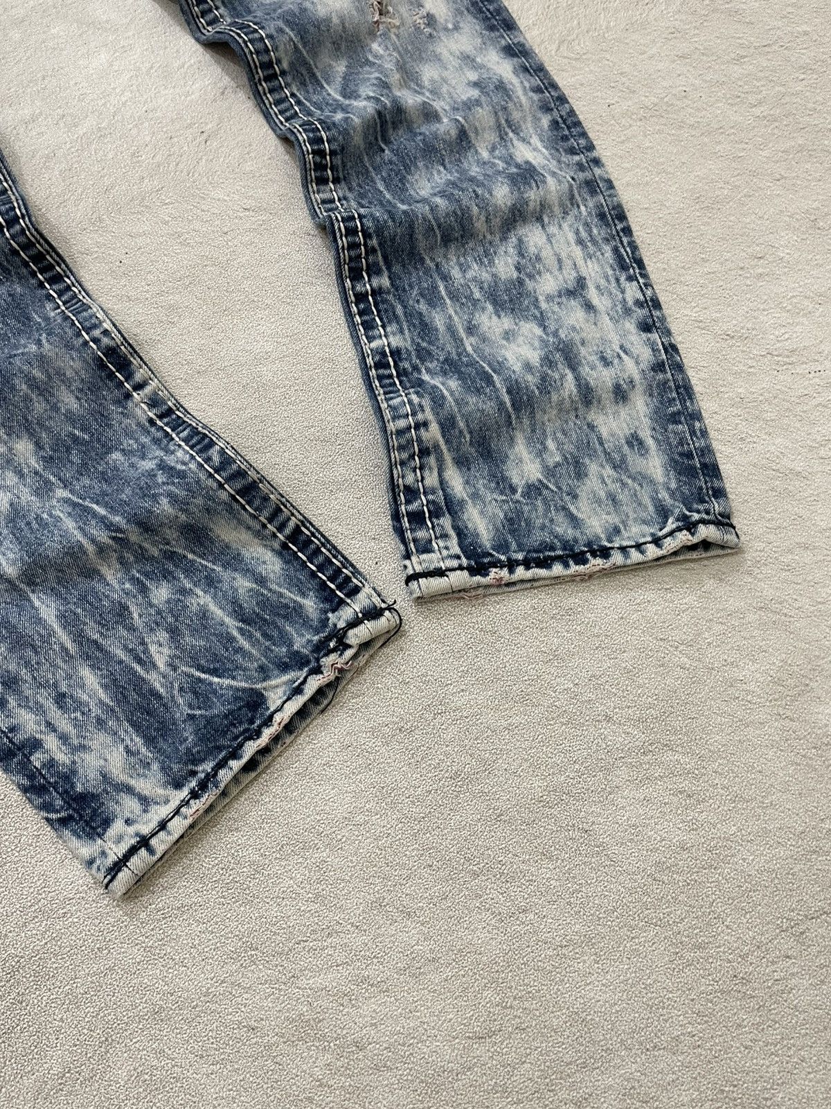 If Six Was Nine 2000s Buckaro Acid Wash Denim Ripped Jeans Distressed Lgb If Size US 31 - 5 Thumbnail