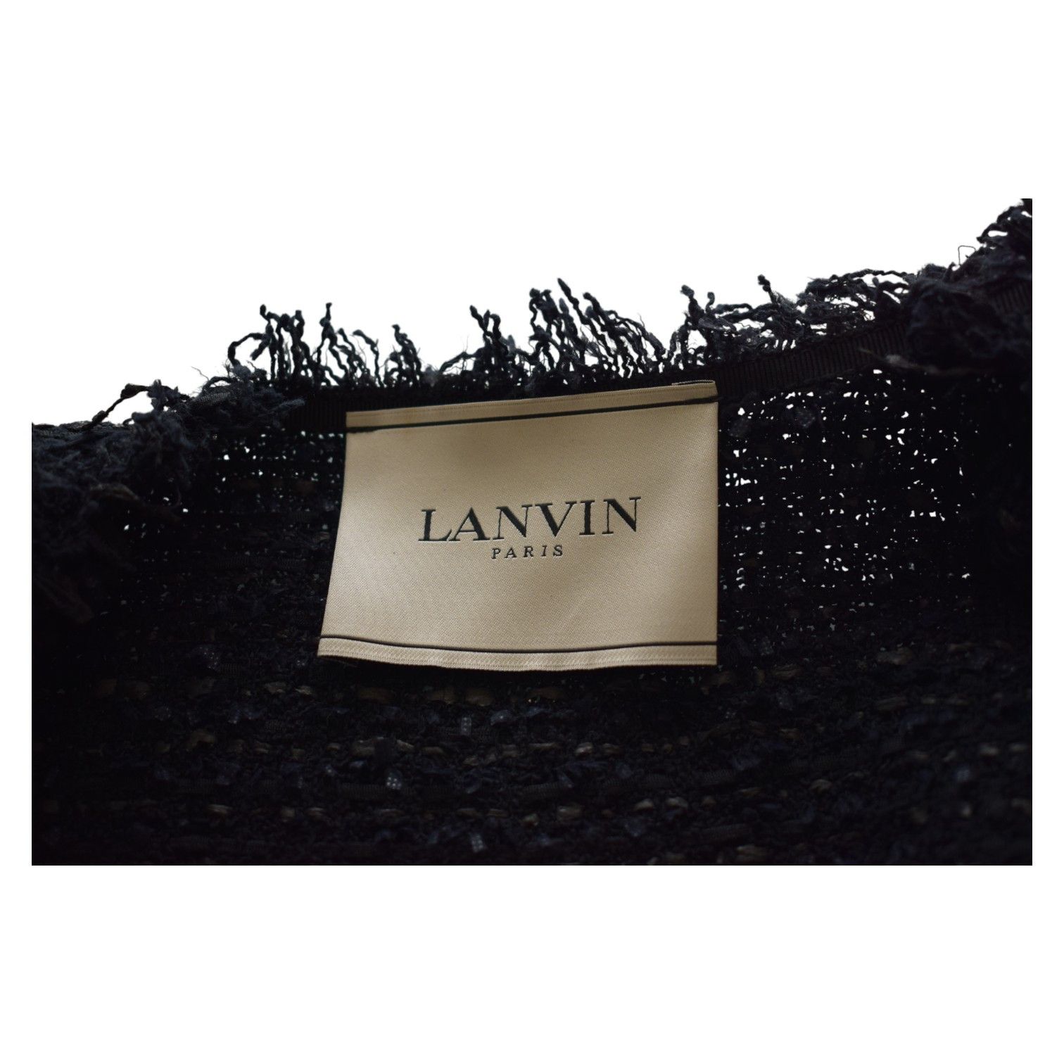 Lanvin Lanvin Black Fringe Edge Cotton Knit Vest Sleeveless Jacket Size M / US 6-8 / IT 42-44 - 3 Thumbnail