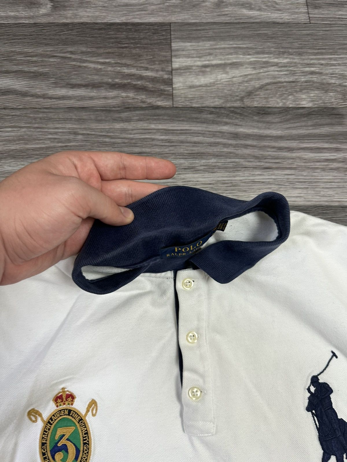 Polo Ralph Lauren Polo Ralph Lauren White Big Pony #3 Polo Shirt Hype Rare Size US XXL / EU 58 / 5 - 10 Thumbnail