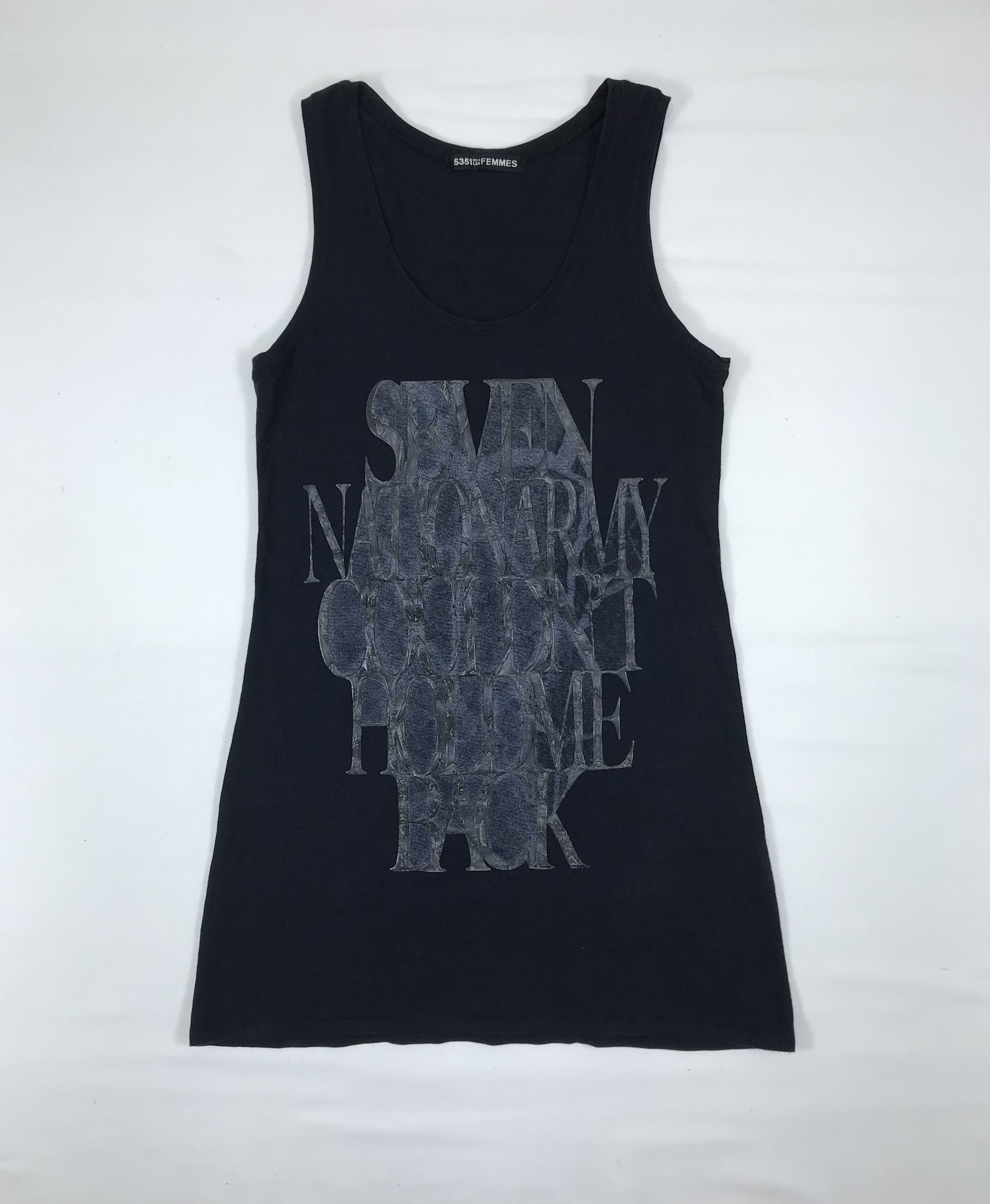 5351 POUR LES HOMMES Vintage 5351 Pour Les Hommes 'Seven Nation Army' Tank Top Size ONE SIZE - 1 Thumbnail