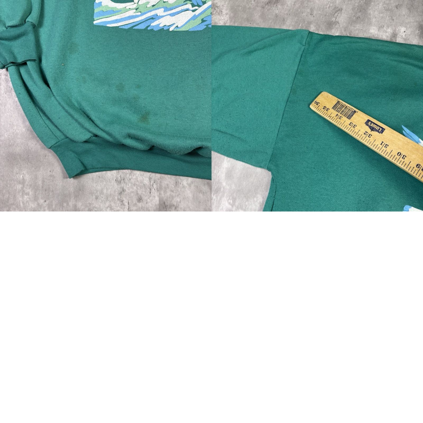 Vintage VINTAGE Seagull Ocean Art Sweatshirt 90s Adult XL Green Cotton Knit Crew Neck Pullover Graphic Print Logo Menoys? Size US XL / EU 56 / 4 - 8 Thumbnail