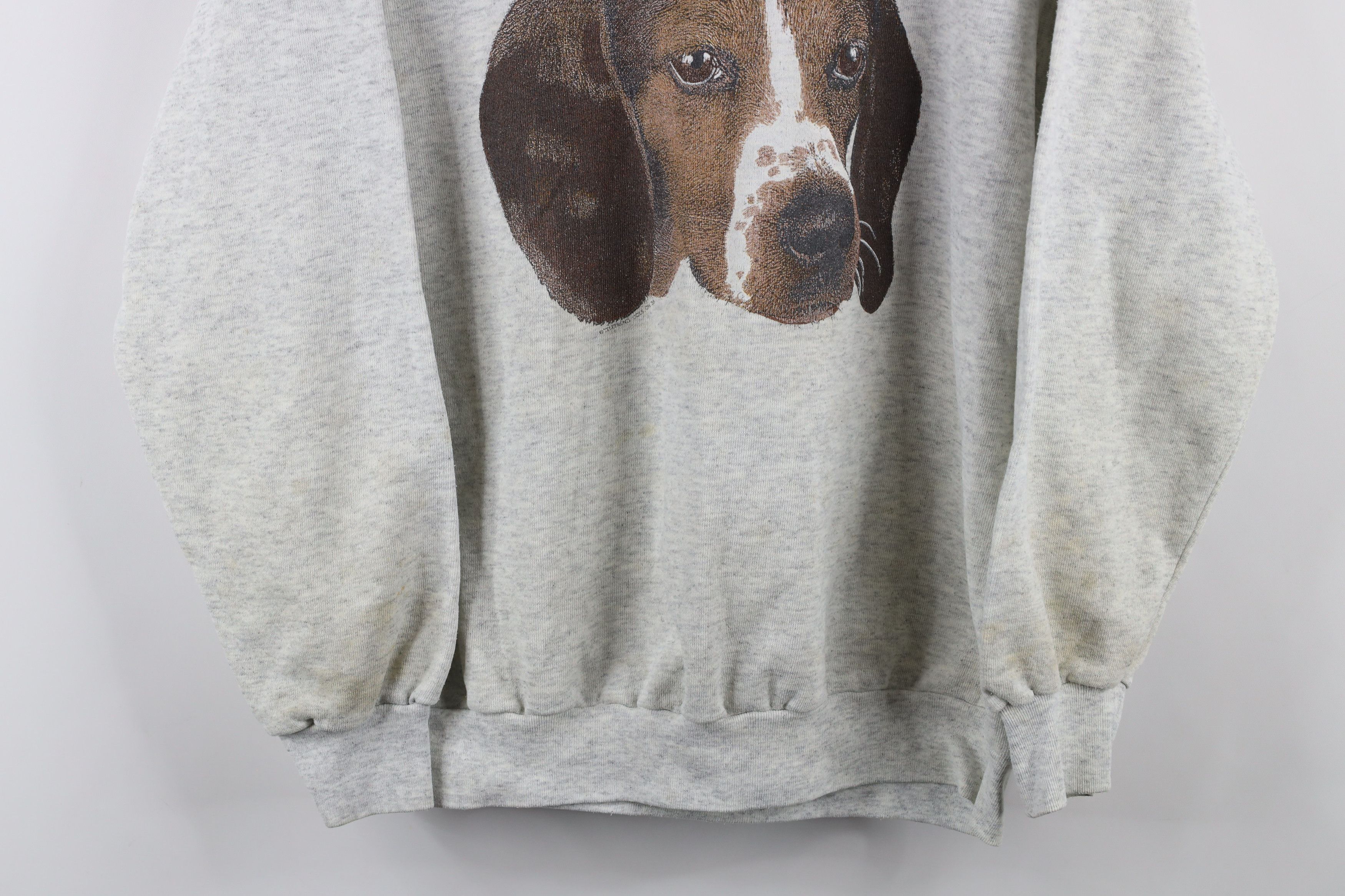 Vintage Vintage 80s Streetwear Spell Out Beagle Dog Sweatshirt USA Size US L / EU 52-54 / 3 - 3 Thumbnail
