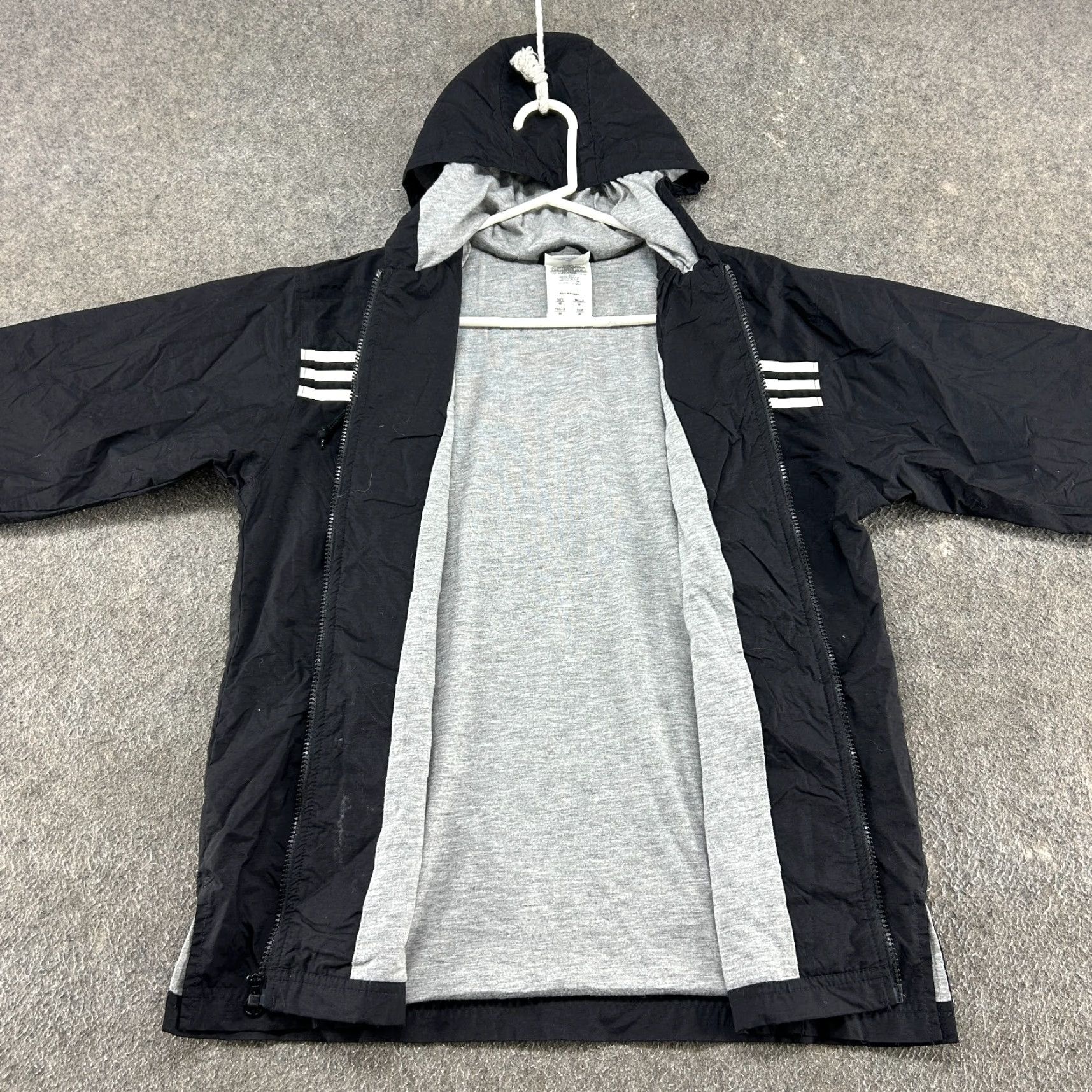 Adidas Adidas Jacket Mens M Black White Striped Hooded Full Zip Lined Track Training 90s Colorful Reversible Mens Size US M / EU 48-50 / 2 - 6 Thumbnail