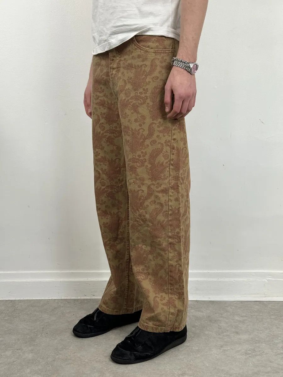 Dries Van Noten Dries Van Noten Beige Red Abstract Floral Pants Size US 30 / EU 46 - 5 Thumbnail